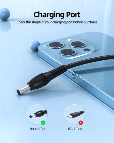 Miniatura 5 de Superer - Cargador de 19 V para Anker Nebula Mars, Mars Lite, II, II Pro, Nebula Vega, Solar, para XGIMI Elfin Flip, Z6 Polar, Mogo Series, Mogo
