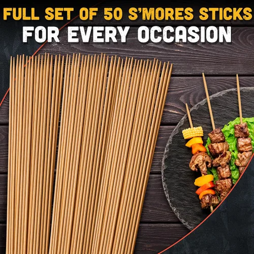 Miniatura 7 de Juego de 120 brochetas descartables de bambú extragrandes