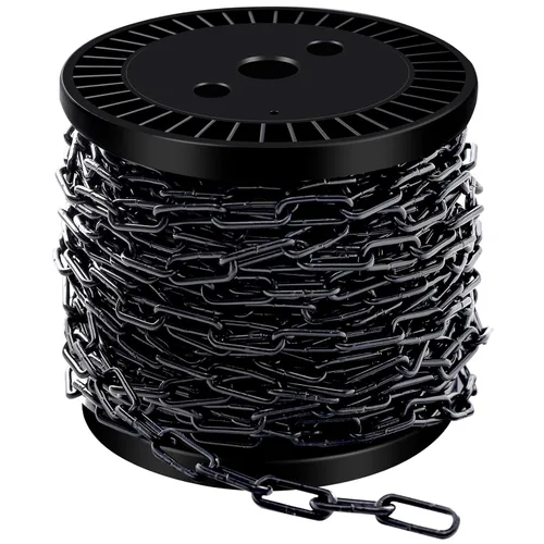 Miniatura 7 de Cadenas colgantes de metal de 50 pies y 1/12 pulgadas, cadena para accesorios, cadena decorativa negra, cadena de servicio ligero, cadenas