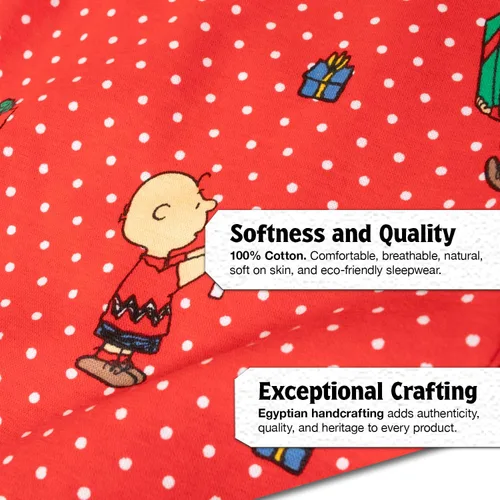 Miniatura 6 de Peanuts Snoopy - Pijamas familiares a juego, cómodos conjuntos de 2 piezas para Navidad