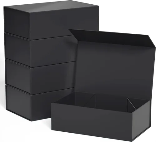 Miniatura 9 de Caja de regalo rosa de 10" x 6" x 3" con tapa de cierre magnético, caja de regalo para regalos, cajas de regalo de dama de honor, caja bonita, caja