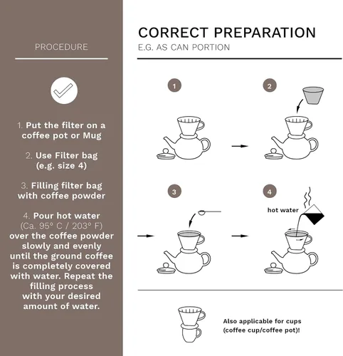 Miniatura 3 de Creano Gotero de café de porcelana, color blanco, cafetera de cono de cerámica, cafetera para bolsas de filtro, tamaño 4, preparación manual fácil