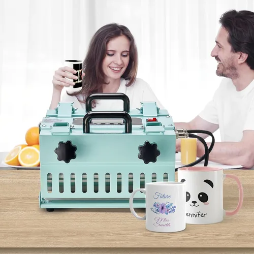 Miniatura 8 de Máquina de Prensa Térmica para Vasos VEVOR, Calentadores de 2 Estaciones, Prensa para Tazas de 11-30 oz, Calentamiento Rápido y Uniforme, Prensa