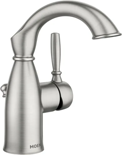 Miniatura 15 de Moen Sarona Bronce Mediterráneo de un solo mango y un solo agujero grifo de lavabo de baño rústico de estilo granja con placa de cubierta opcional