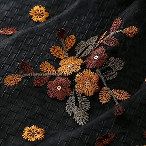 Miniatura 4 de Bufanda de seda WINCESS.YU para mujer, chales ligeros y envolturas para bodas, chal de pashmina a la moda, bufandas bordadas