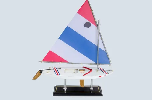 Miniatura 6 de LK Decoración de barco de vela modelo Sunfish de madera 16"-10