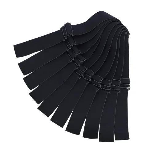 Miniatura 2 de Yokada - 10 bandas elásticas ajustables negras para pelucas, banda de fusión de encaje, bandas de peluca, diadema de peluca, accesorios de peluca