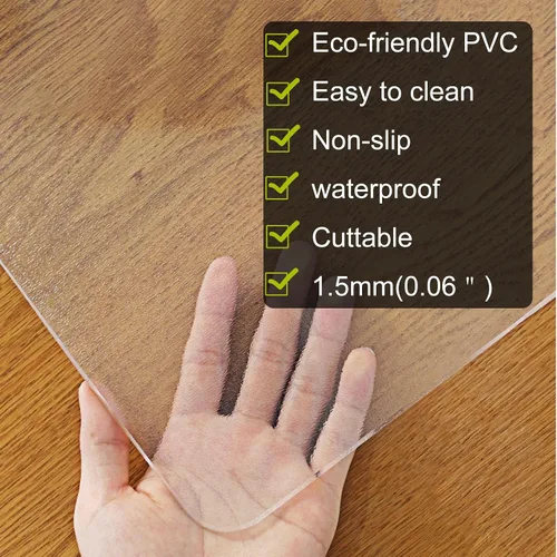 Miniatura 2 de Rollo de camino transparente para madera dura, resistente, tapete protector de alfombra para el hogar, extra grande para puerta, sala de estar