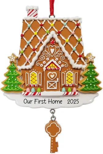 Miniatura 15 de Adorno de Navidad personalizado para casa de playa 2026 Casa de vacaciones de verano con arena para árbol de Navidad Nueva casa de playa