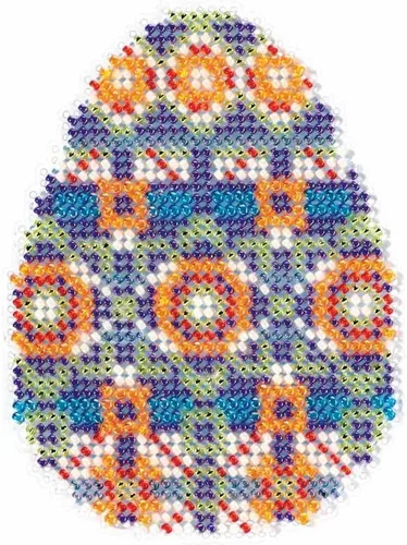 Kit de adornos de Pascua con cuentas de huevo de mosaico de punto de cruz, Mill Hill 2018, ramo de primavera MH181815