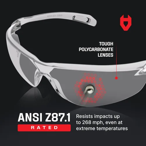 Miniatura 4 de NoCry Anteojos de seguridad ANSI Z87.1 con revestimiento resistente a los arañazos, gafas de seguridad antiniebla, gafas de seguridad transparentes