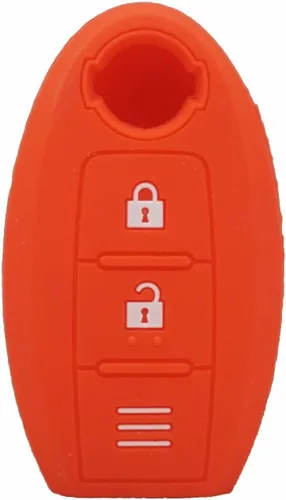 Miniatura 5 de Funda para llave de coche para Nissan Qashqai Skyline Juke Alissa X-Trail, 3 botones de goma de silicona para llave de coche Azul Oscuro