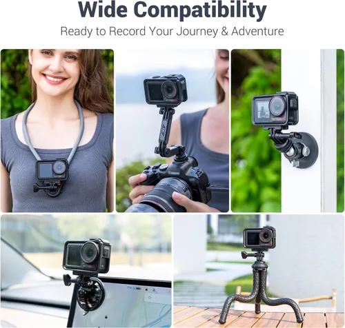 Miniatura 7 de JJC 2 adaptadores magnéticos de liberación rápida Action 5 para DJI Osmo 360 Action 5 Pro 4 3, reemplazo de montaje de liberación rápida OEM