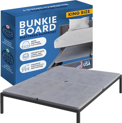 Miniatura 11 de Greaton, Tabla de madera dividida de 1.496 in de tamaño individual – 2 piezas debajo del colchón, cubierta de ventilación de tela – Sustituye