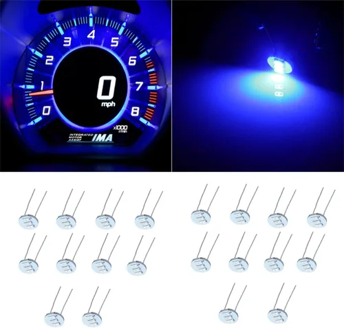 Miniatura 2 de CCIYU 20 unidades de mini focos de 4.7 mm 12v para autos, indicador de velocímetro, retroiluminación., Azul