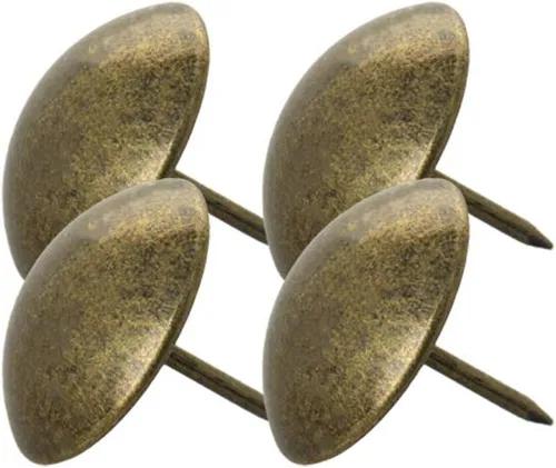 Miniatura 21 de MroMax 120 tachuelas de clavos para tapicería de 0.47 pulgadas de diámetro, hierro de estilo vintage, de metal, redondos, de 0.67 pulgadas de altura