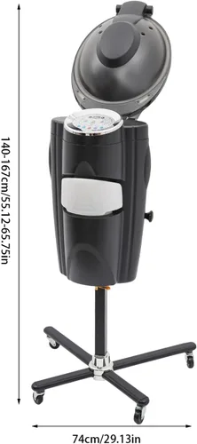 Miniatura 5 de Vaporizador profesional para peluquería para uso en el hogar, 110 V con capucha y temporizador de 0 a 99 minutos, altura ajustable, 4 niveles