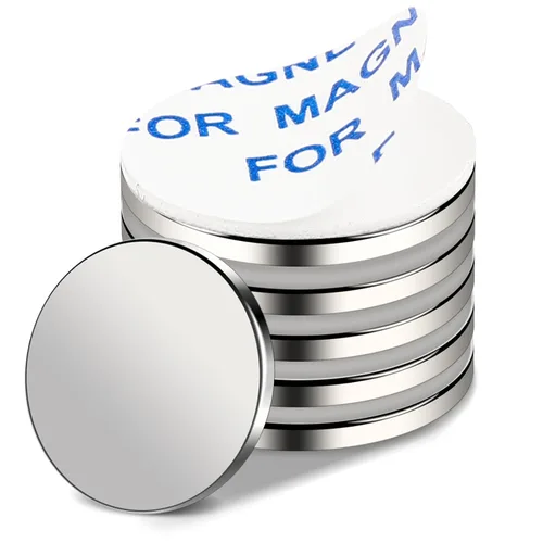 Miniatura 14 de MIKEDE - Imanes de tierras raras, imán redondo negro súper fuerte con respaldo adhesivo, imán de neodimio en disco resistente para manualidades