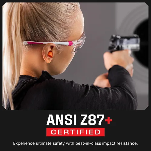 Miniatura 6 de NoCry Gafas de seguridad transparentes para hombres y mujeres; gafas ligeras con marcos ajustables y agarres antideslizantes y funda de gafas