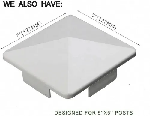 Miniatura 6 de Tapas de plástico para postes de valla – 8 piezas, 4 x 4 pulgadas nominales – ¡Blanco, construido para durar! Superior a las importaciones endebles