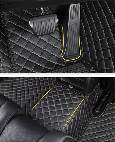 Miniatura 4 de Alfombrillas de cuero de lujo personalizadas para todo tipo de clima para el 99.99% de automóviles, SUV y camiones según el modelo automotriz Negro