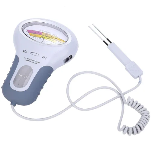 Probador de calidad del agua, probador eléctrico de piscina PC-102B CL2 y probador para piscina, spa, analizador de calidad de agua con sonda, kit