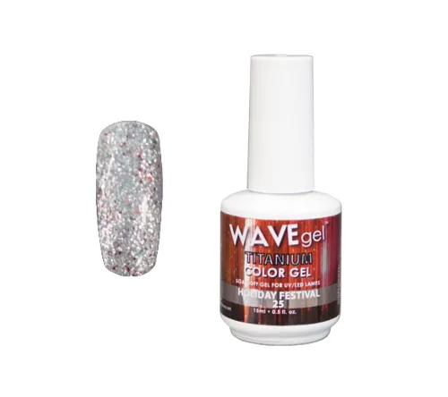 Miniatura 20 de WAVEGEL - Esmalte de uñas en gel con purpurina, colección Titanio, #28 Twinkle Pink I 0.5 onzas