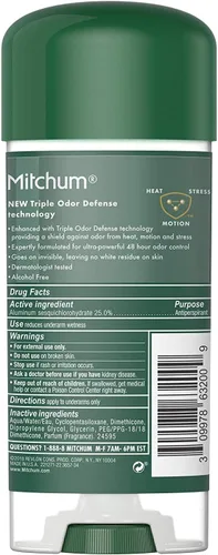 Miniatura 42 de Mitchum Gel antitranspirante y desodorante para mujer con triple protección contra olores, polvo fresco, protección 48 horas, 2.25 onzas