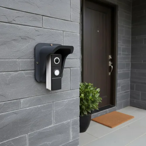Miniatura 3 de Protector universal para timbre de puerta con video, protector contra la intemperie contra el sol y la lluvia con diseño antirreflejo, compatible