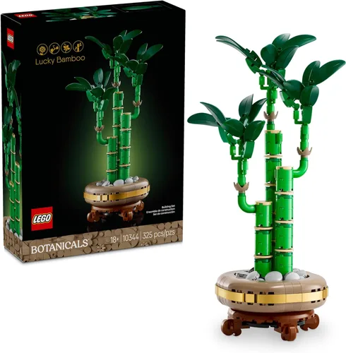 LEGO Botanicals Lucky Bamboo Building Set – Planta artificial para decoración del hogar en interiores, adultos a partir de 18 años – Decoración de