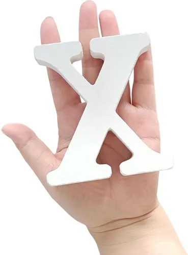 Miniatura 2 de Letras de madera blanca, letras de marquesina de 4 pulgadas del alfabeto para decoración de pared en el hogar y en fiestas, letras de madera sin