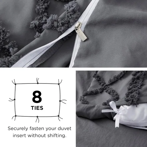 Miniatura 5 de Bedsure Funda de edredón bohemia, tamaño Queen, suave y cómoda, diseño elegante, ropa de cama bohemia para decoración, lavable a máquina, para todas
