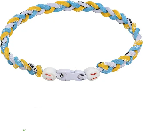 Miniatura 18 de Collar de béisbol de 18 pulgadas, regalos de goteo de béisbol, collares deportivos de tres trenzas, collares de titanio Tornado de cuerda deportiva