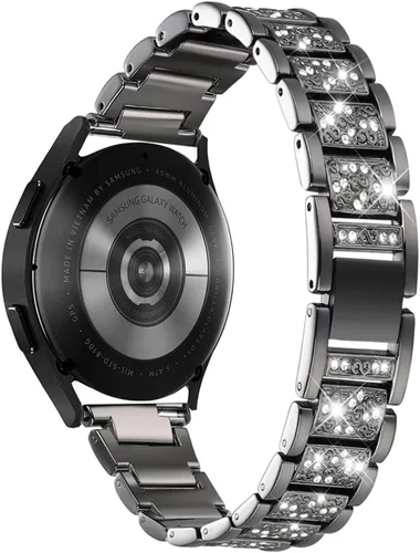 Correa brillante para mujer compatible con Samsung Galaxy Watch 7 6 5 4 1.575 in 1.732 in/Watch 3 1.614 in/Samsung Active 2 1.575 in 1.732 in/Watch4
