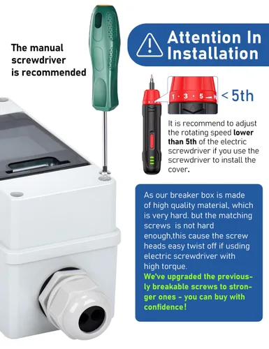 Miniatura 9 de DIHOOL Disyuntor miniatura de CA CC con caja DIN IP65, 15 amperios de doble polo 12V-400V, no polarizado, interruptor de desconexión del panel