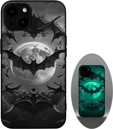 Miniatura 18 de X spirit Funda de teléfono de calavera para iPhone 13, dedo medio, diseño gótico luminoso de esqueleto genial oscuro y con estilo emo, estilo rock n