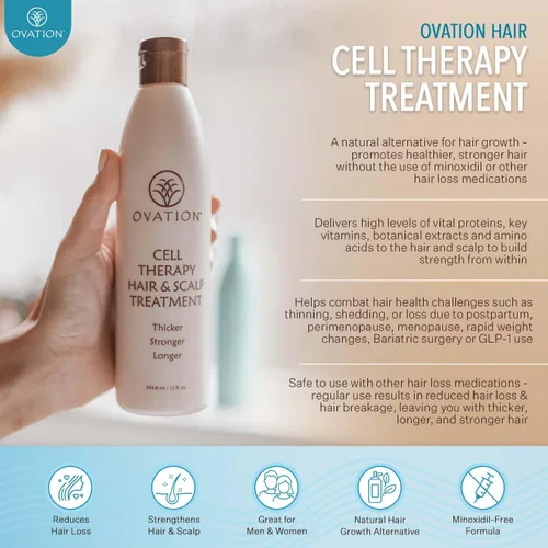 Miniatura 3 de Ovation Hair Cell Therapy - Tratamiento para el crecimiento del cabello y el cuero cabelludo para hombres y mujeres, para todo tipo de cabello