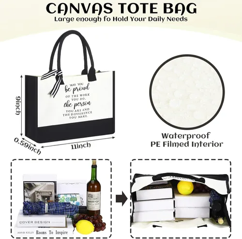 Miniatura 3 de Cunno Bolsa de lona de regalo para compañeras de trabajo para mujeres, regalo de agradecimiento a los empleados, regalo de agradecimiento