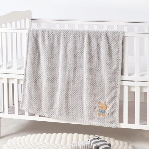 Miniatura 2 de CREVENT - Manta bonita, cómoda y mullida para bebés, niños y niñas, 30 x 40 pulgadas, ropa de cama, para cuna y cochecito, regalo para recién Oso
