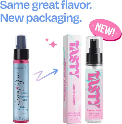 Miniatura 2 de IntiMD Crazy Girl Gel Comestible para Sexo Oral con Base de Agua y Sabor a Algodón de Azúcar, 2 Onzas, para Hombres, Mujeres y Parejas