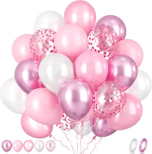 Miniatura 17 de Paready Globos de Frozen, 60 Piezas Globos de 12 Pulgadas Morado Azul Blancos y de Confeti de Nieve de Látex para Niñas Suministros de Fiesta Morado