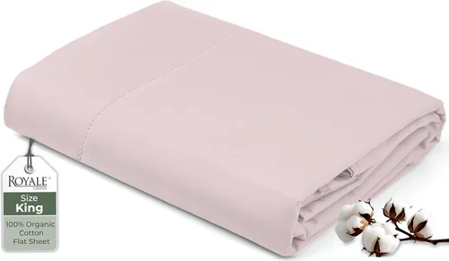 Miniatura 21 de Royale Linens Sábana encimera de tamaño individual XL 100% Algodón Orgánico – Super suave – Sábanas superiores de percal – Sábana encimera