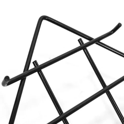 Miniatura 8 de SSWBasics Estante triangular de rejilla de alambre negro, juego de 2