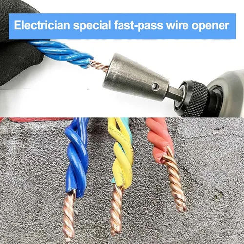 Miniatura 5 de Herramienta de pelado de torsión de alambre para taladro, pelacables y tornado automático, tornado de tuerca de alambre, enchufe de conector