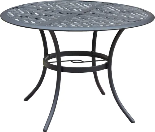 Lokatse Home. Juego de 4 sillas para comedor de hierro forjado para exteriores, con brazos y cojines de asiento. Negro