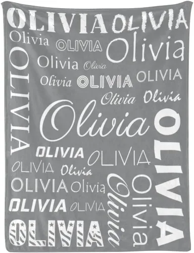 Miniatura 41 de Manta de bebé personalizada con nombre, manta personalizada con nombre, manta personalizada para adultos, niños, cumpleaños, Navidad, Día