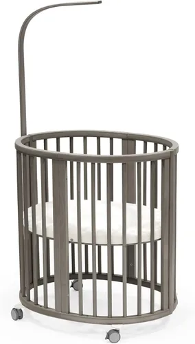 Stokke Sleepi Mini Bundle V3, gris brumoso, incluye Sleepi Mini V3, colchón y barra de cortina, adecuado para edades de 0 a 5 años, ajustable y