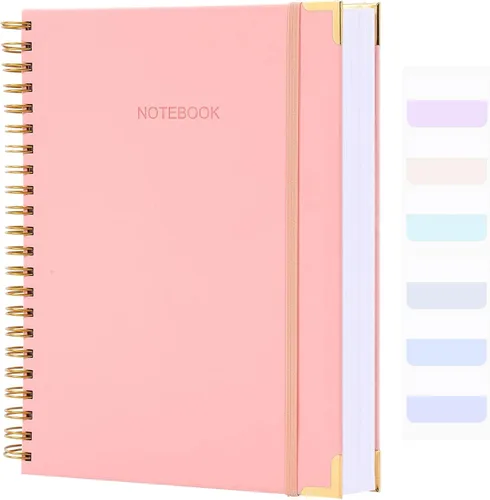 Miniatura 10 de Cuaderno en Espiral, Cuaderno de Diario con Puntos, 8.5" x 11", Cuaderno Grande de Tapa Dura con Cuadrícula de Puntos de 300 Páginas para Bullet