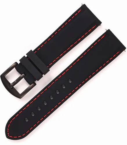 Miniatura 2 de Carty - Correa de reloj de liberación rápida 20 mm o 22 mm - Correa de repuesto de goma de silicona suave