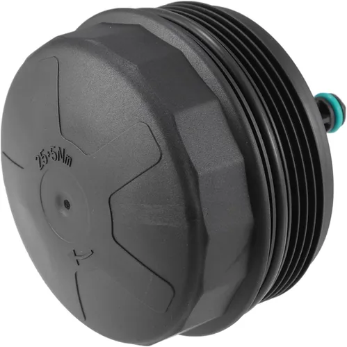 Miniatura 5 de X AUTOHAUX Cubierta negra del casquillo del filtro del motor del aceite del coche para BMW 128i 135i 228i 320i 328i 335i X1 X3 11-42-7-525-334